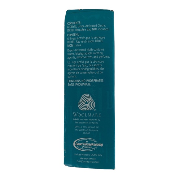 🆕 DRYEL 6 Dryer Activated Refill Cloths Original Scent DRY CLEAN AT HOME - Picture 4 of 5